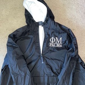 Hooded and Lined Phi Mu raincoat size XL